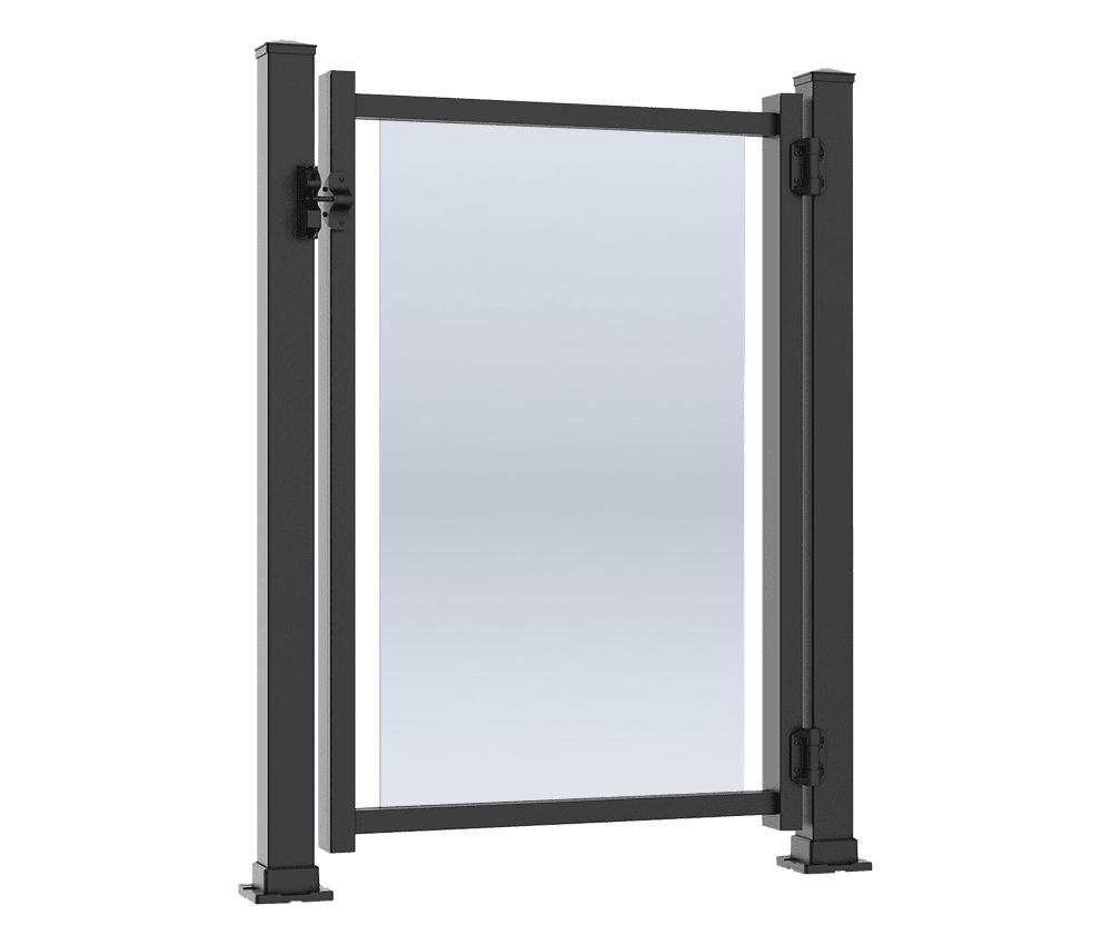 Porte soudée moderne verre clair